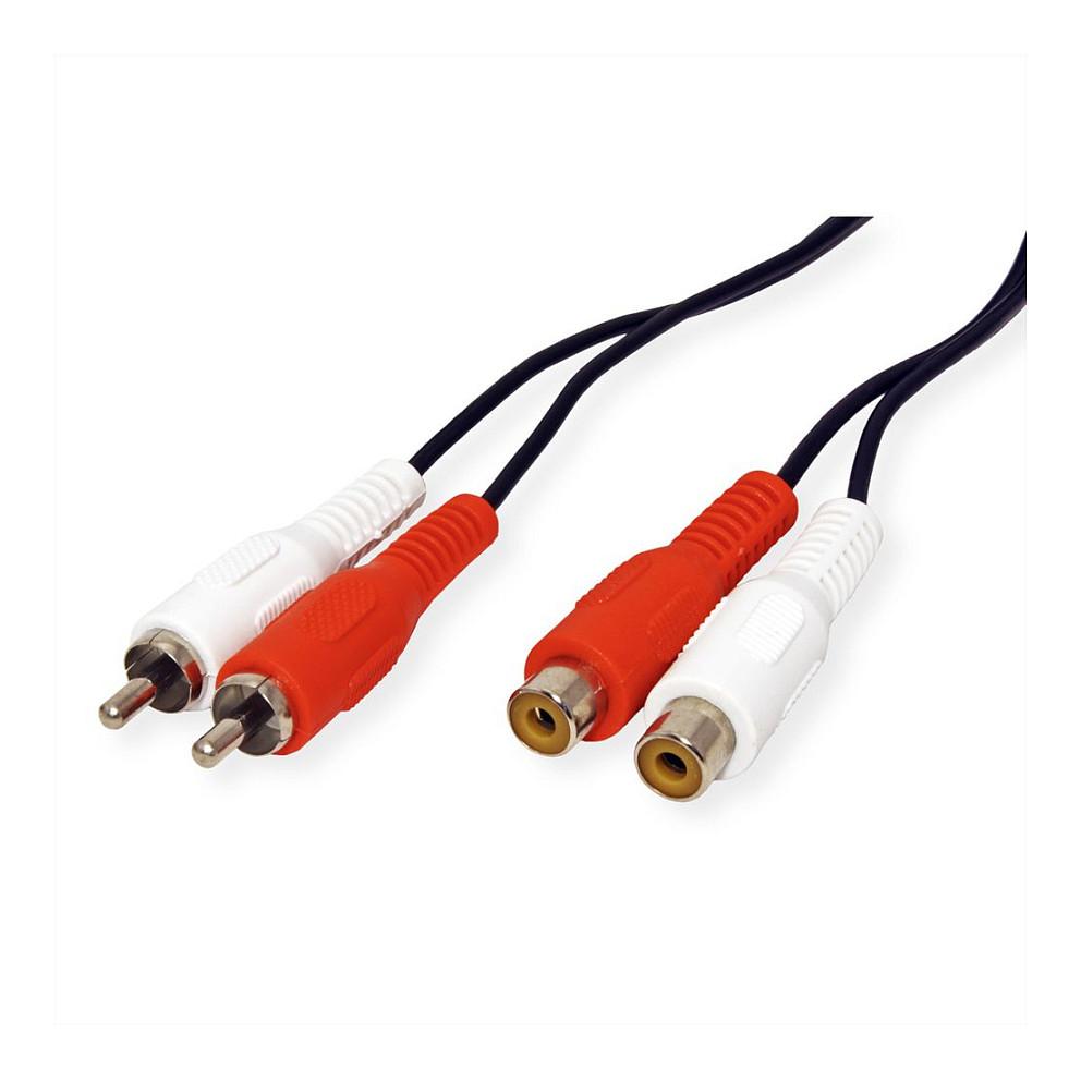 Cinch-forlængerkabel VALUE duplex han/hun - 10 m