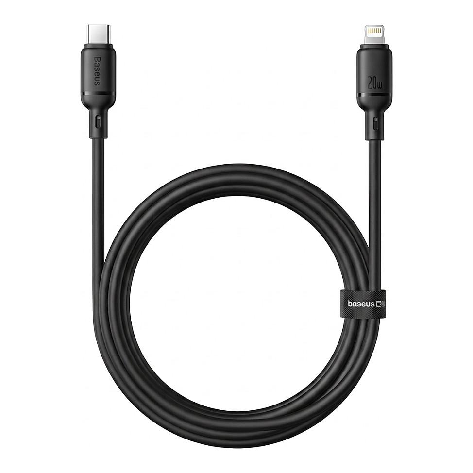 Ladekabel Baseus Silky Series USB-C til iP 20 W 2 m - sort