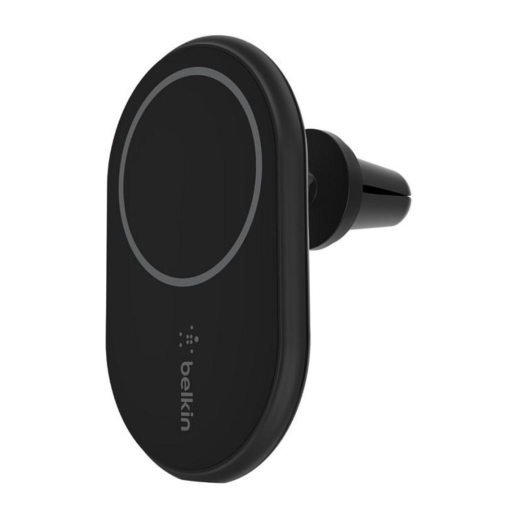 Belkin BoostCharge - Trådløs opladerholder til bil - 10 Watt - sort - for Apple iPhone 12, 12 mini, 12 Pro, 12 Pro Max