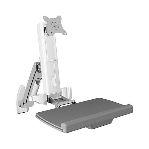 ICY BOX IB-MS600-W - Monteringssæt - for LCD-display/PC-udstyr - plastik, stål, aluminiumlegering - hvid - skærmstørrelse: op til 24 - terrassemonterbar