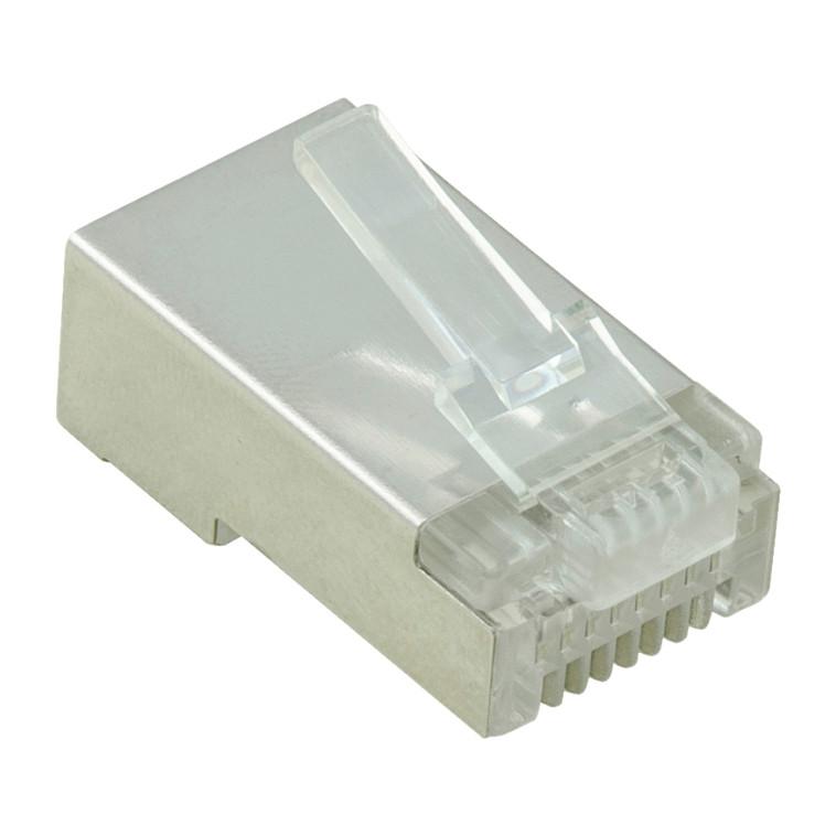 Modularstik VALUE RJ-45 Cat5e Class D skærmet - hvid, 10 stk.