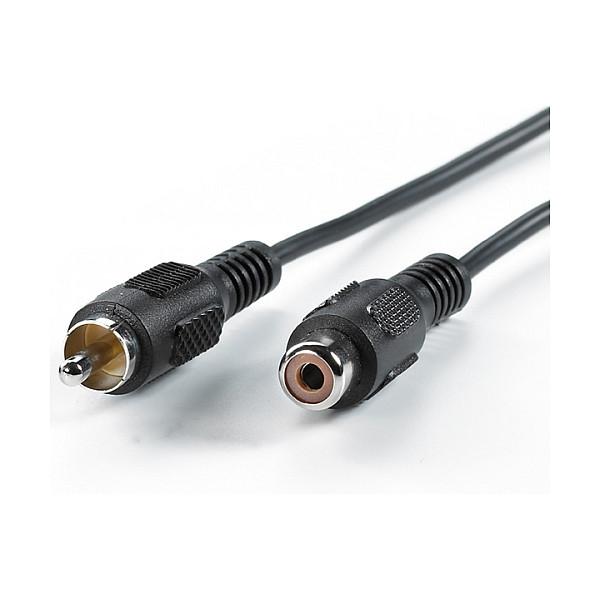 Cinch-forlængerkabel VALUE RCA han/hun - sort