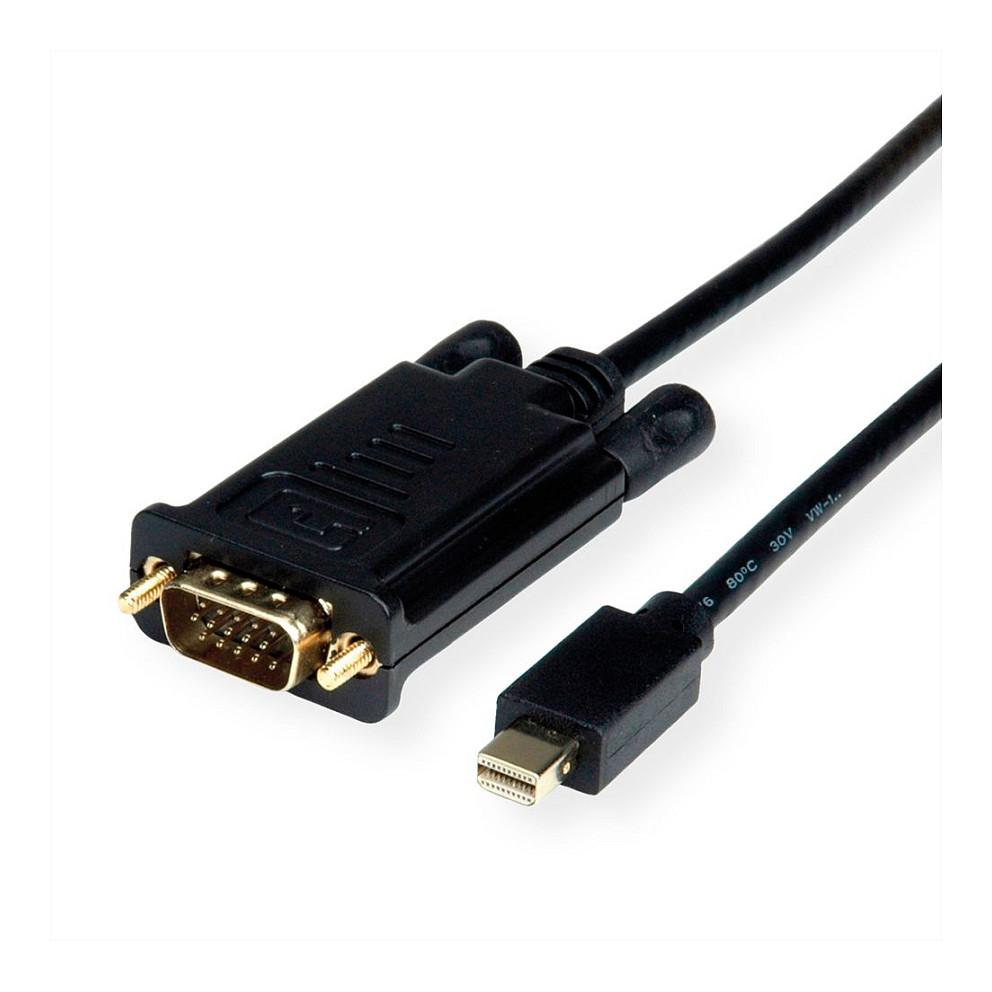 Mini DisplayPort til VGA-kabel ROLINE 11.04.5975 - 1 m, sort