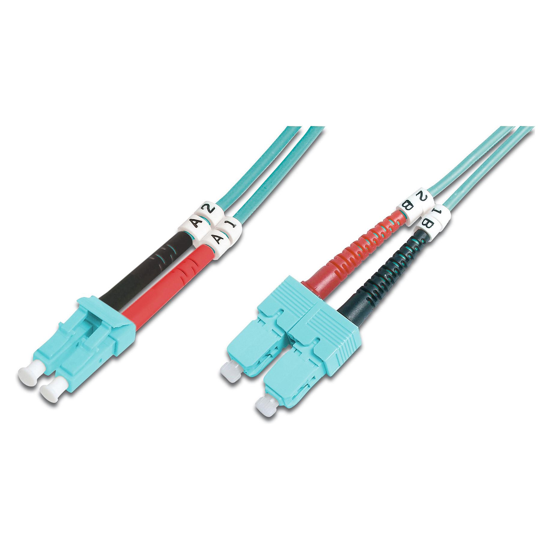 Fiberoptisk patchkabel Digitus LC til SC 5 m OM3 duplex