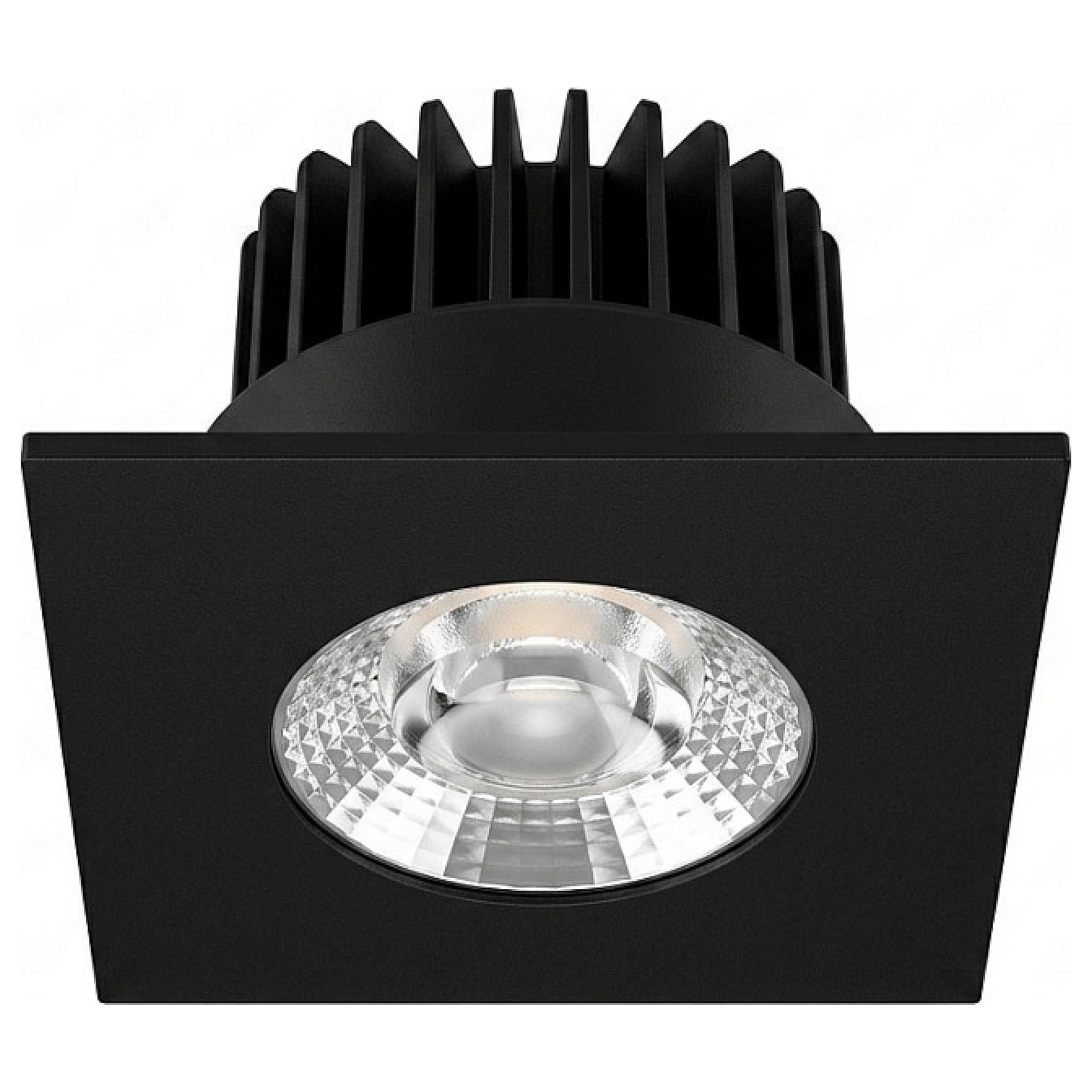 LED loftindbygningsspot Synergy 21 Helios - sort, kvadratisk, neutralhvid