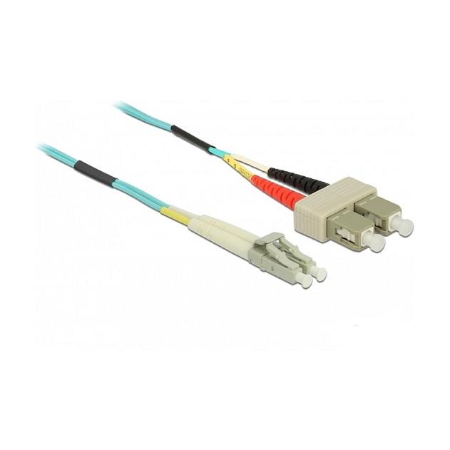 Fiberoptisk kabel DeLOCK LC til SC OM3 0,5 m