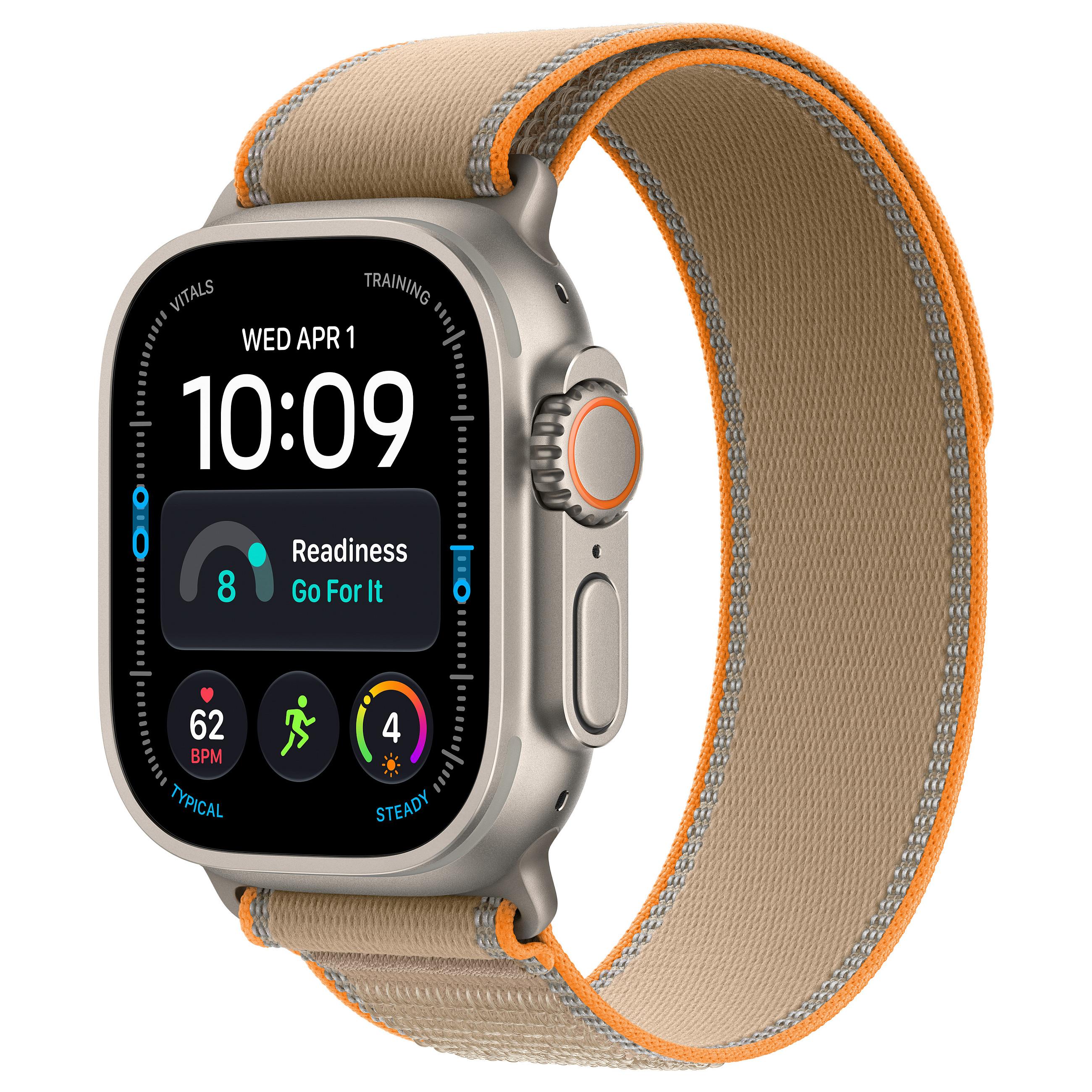 Smartwatch Apple Watch Ultra 4 Titanium Cellular 49 mm - Natur, Trail Loop sand M/L