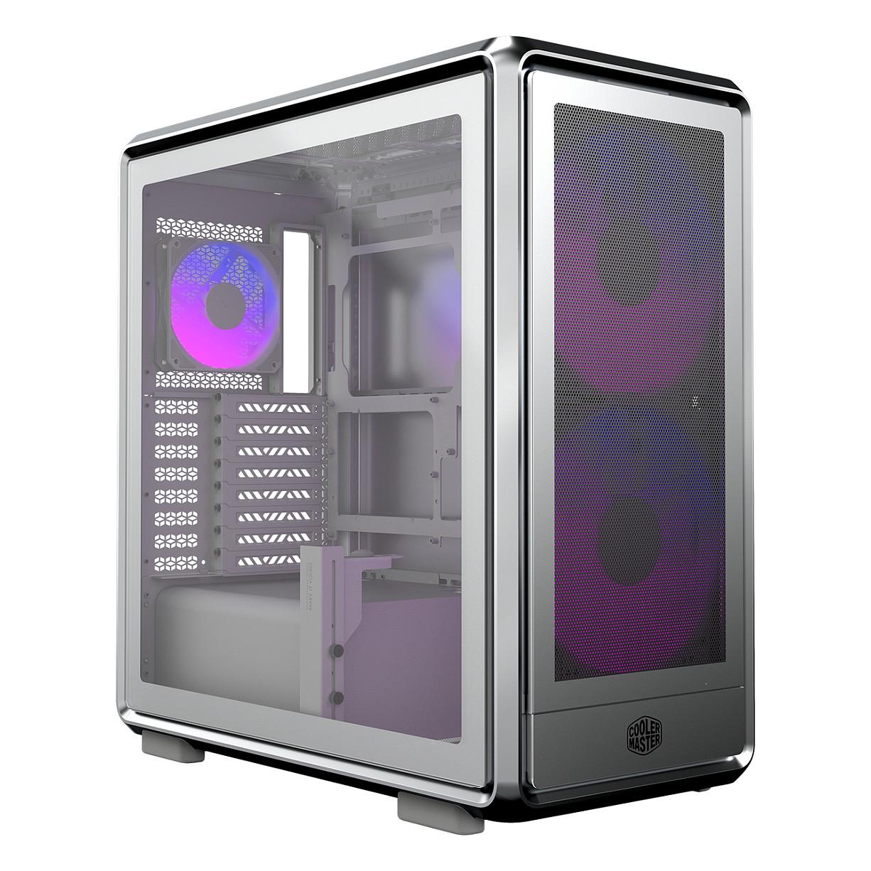 Cooler Master MasterFrame 600 Mesh Midi Tower PC-kabinet - sølv med hærdet glas