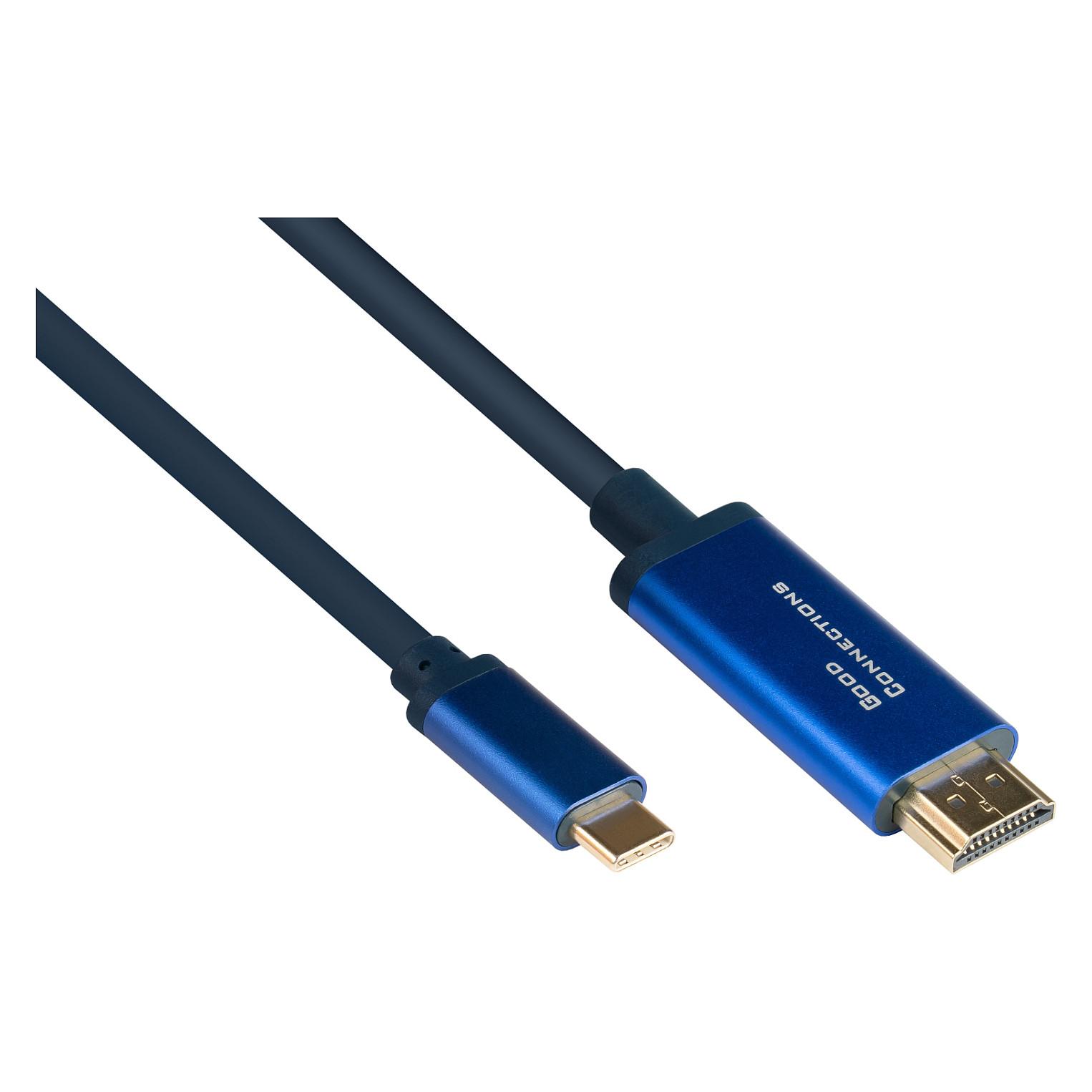 USB-C til HDMI-adapterkabel Good Connections SmartFLEX - blå, 3 m