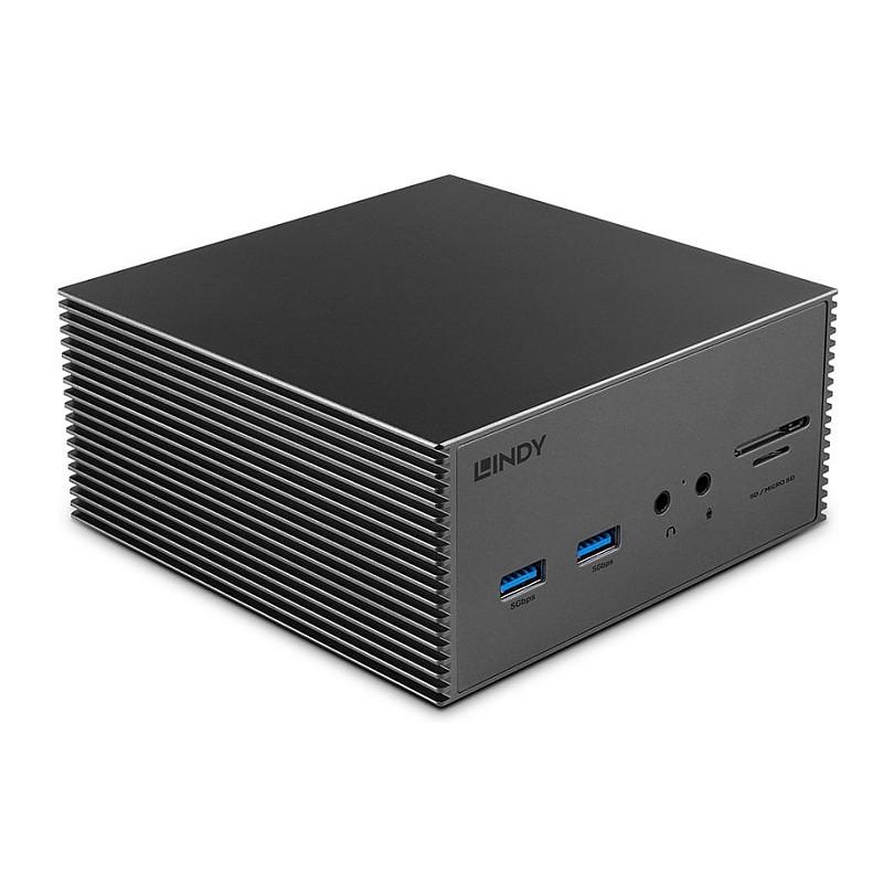 Dockingstation Lindy DST-Pro 101 USB-C - grå
