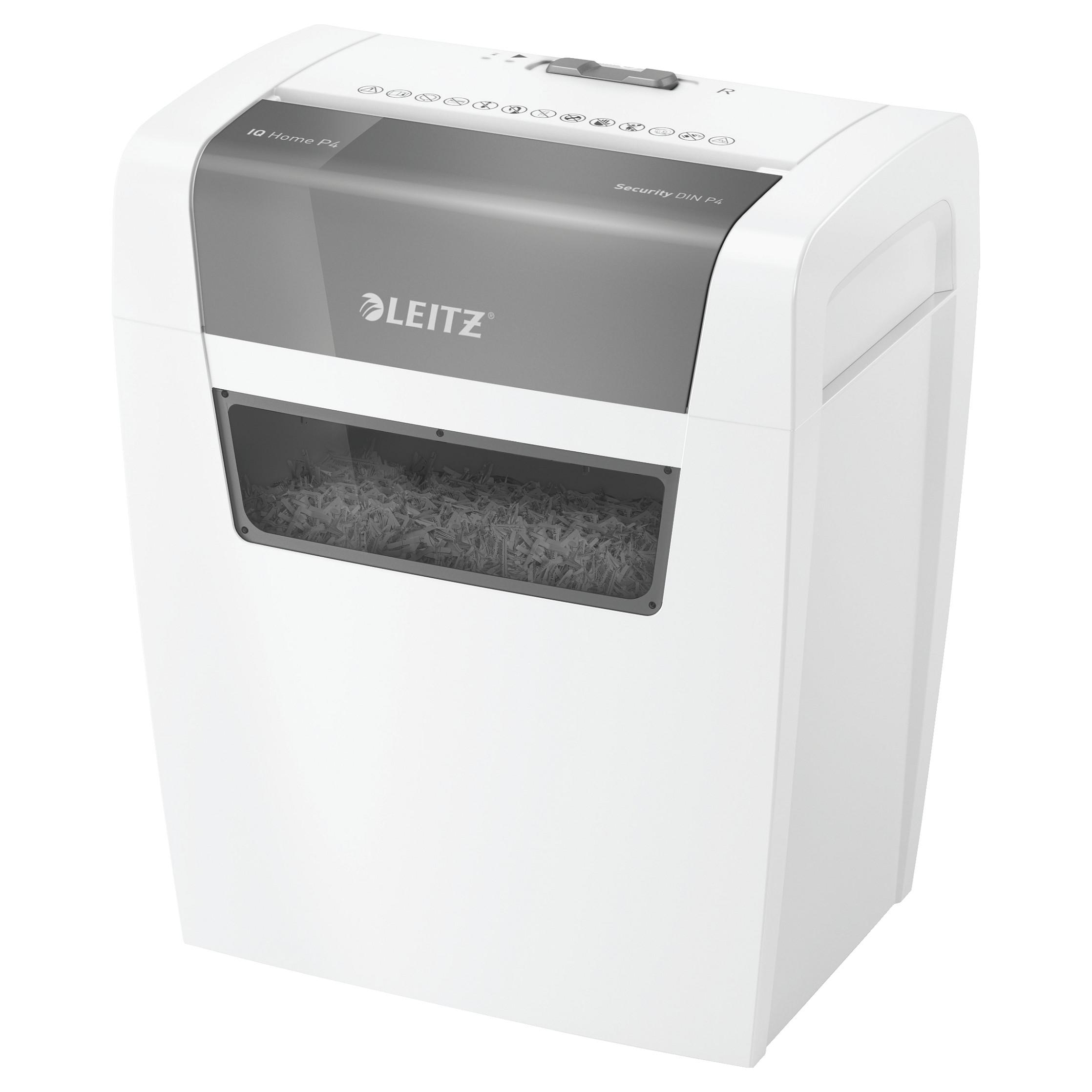 Makulator til hjemmekontor Leitz IQ Home P4 - 6 ark, 15 l, hvid