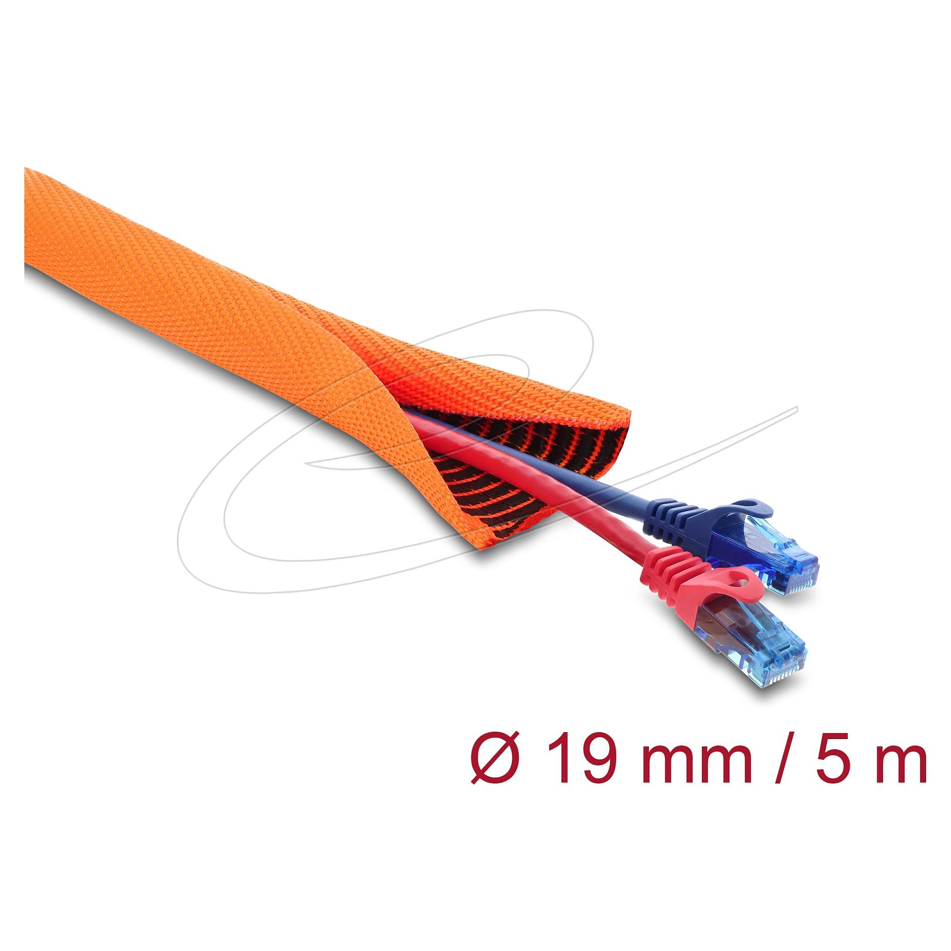 Kabelbeskyttelsesslange DeLOCK 19028 - 5 m, 19 mm, orange