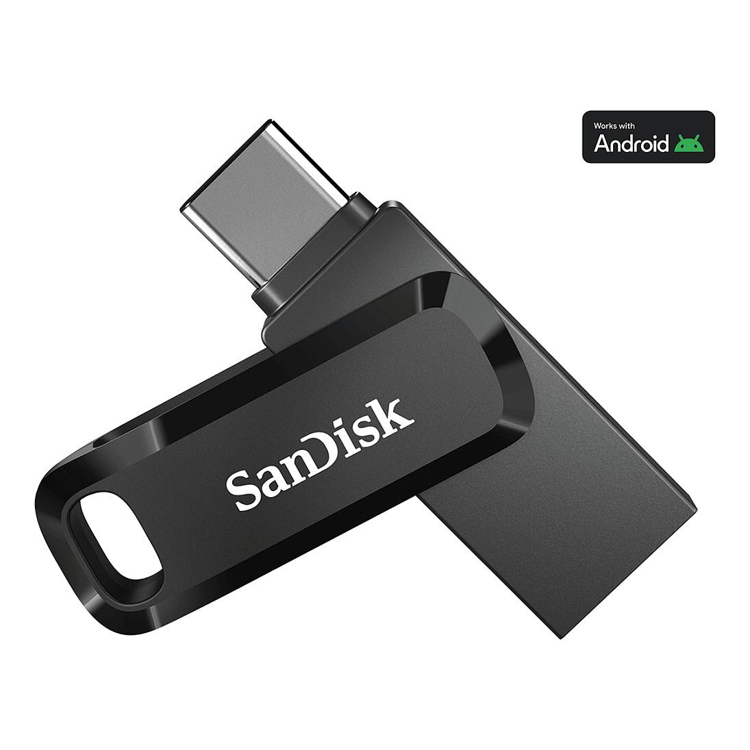 SanDisk Ultra Dual Drive Go - USB flashdrive - 2 TB - USB 3.2 Gen 1 / USB-C - sort