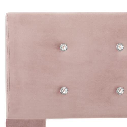 Seng med madras i memoryskum 90 x 200 cm pink fløjl
