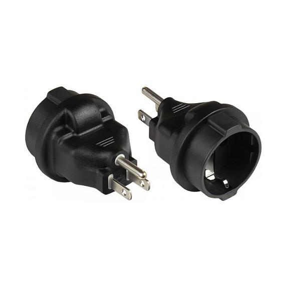 Strømadapter Good Connections USA type B til type F (CEE 7/3)
