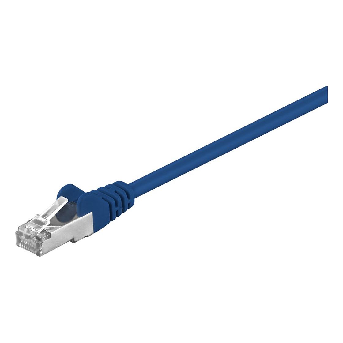 Goobay Netværkskabel CAT 5e, F/UTP, blå, 1 m kobberbeklædt aluminiumleder (CCA)