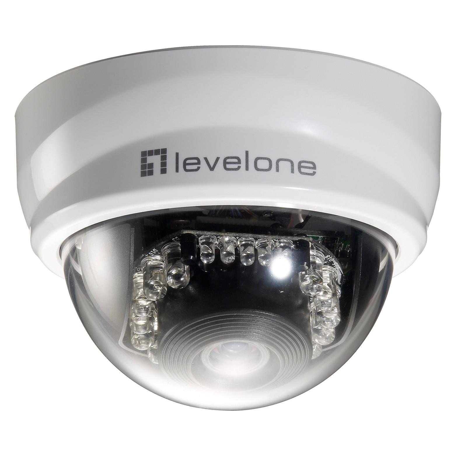LevelOne FCS-3101 fast dome IP-overvågningskamera 2 MP Full HD med PoE og IR LEDs