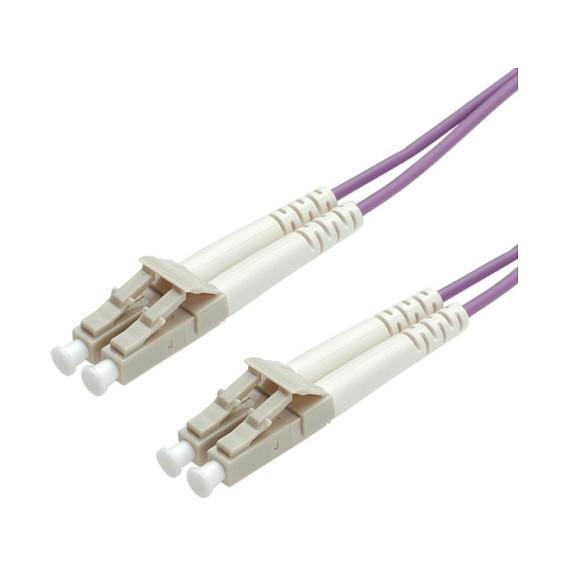 Fiberoptisk kabel ROLINE OM4 LC/LC 3 m - violet