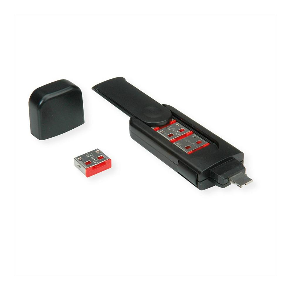 USB-portblokker ROLINE 11.02.8330 til USB Type-A - 4 låse og 1 nøgle