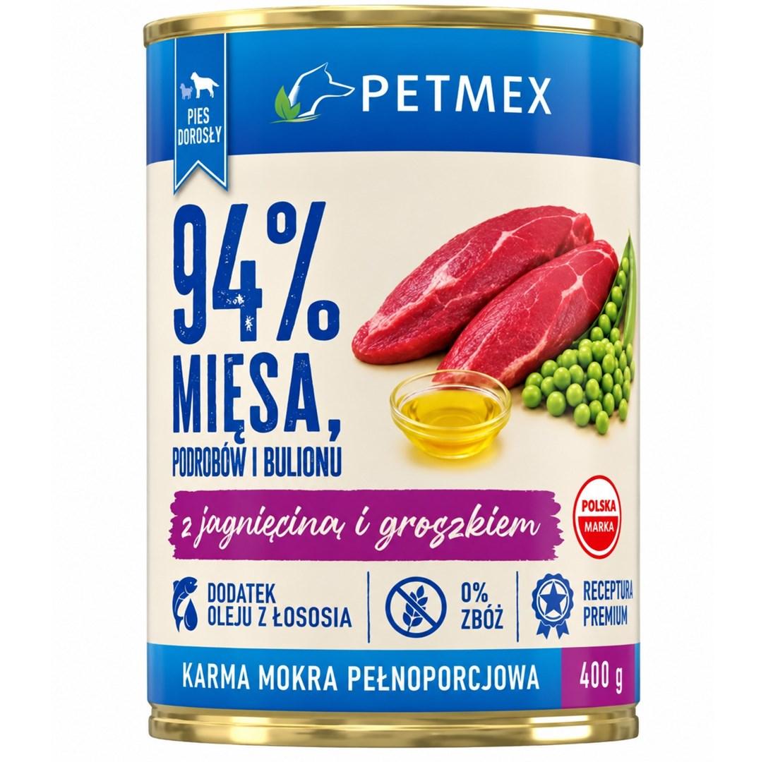 Vådfoder til hund PETMEX med lam og ærter - 400 g