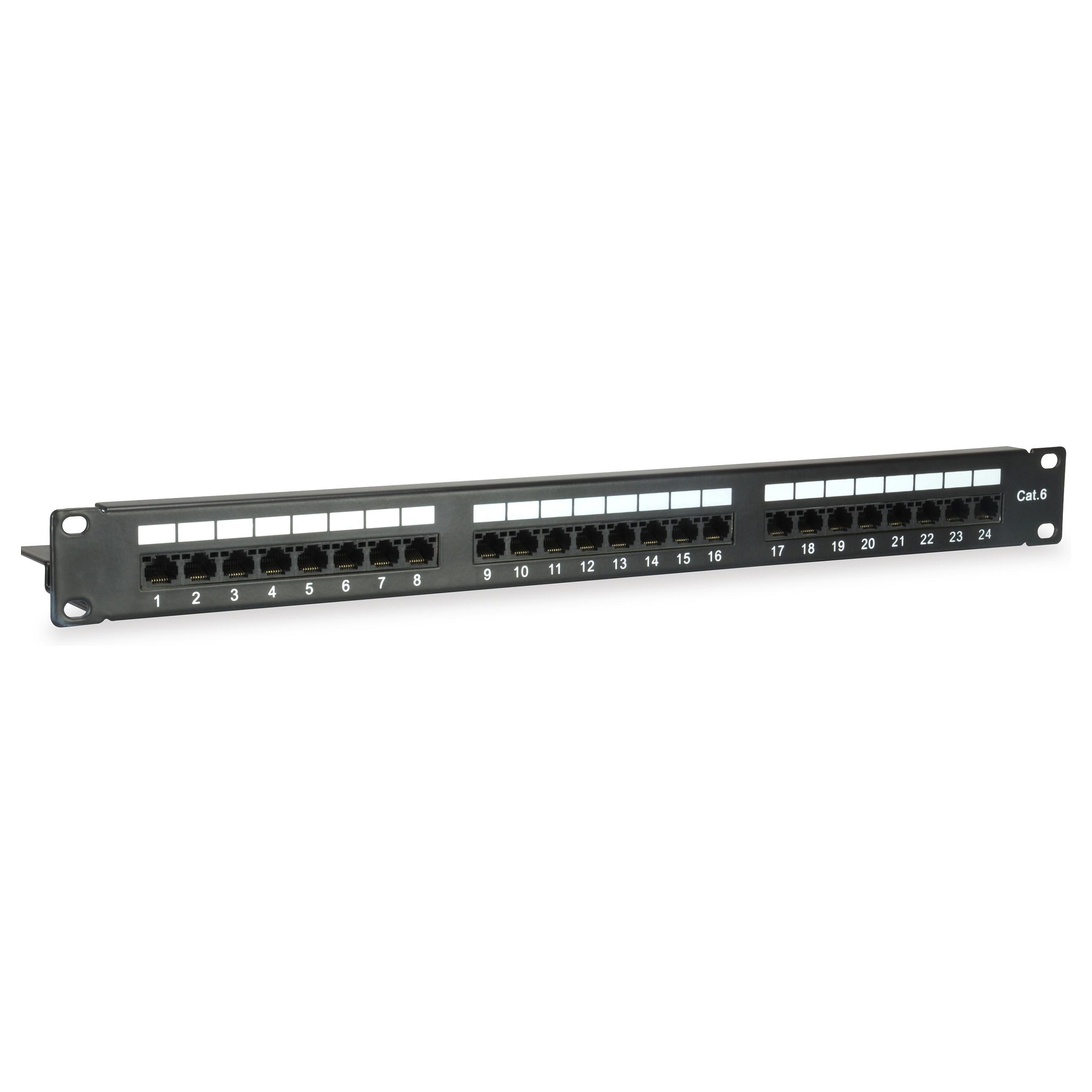 EQUIP 135425 patchpanel 1U - 24 porte RJ‐45 til rack