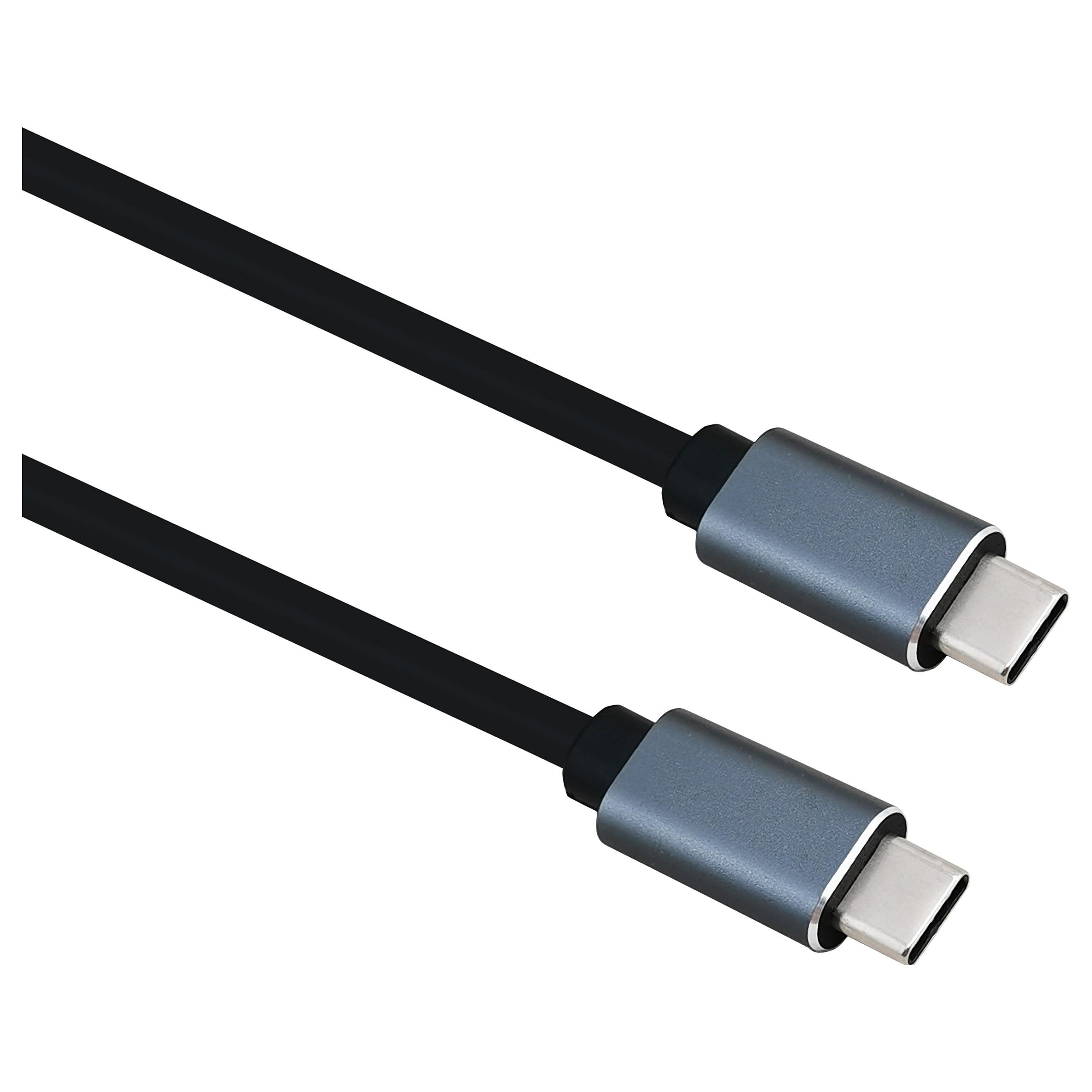 USB-C kabel Helos 304319 PREMIUM - 2 m, sort/grå