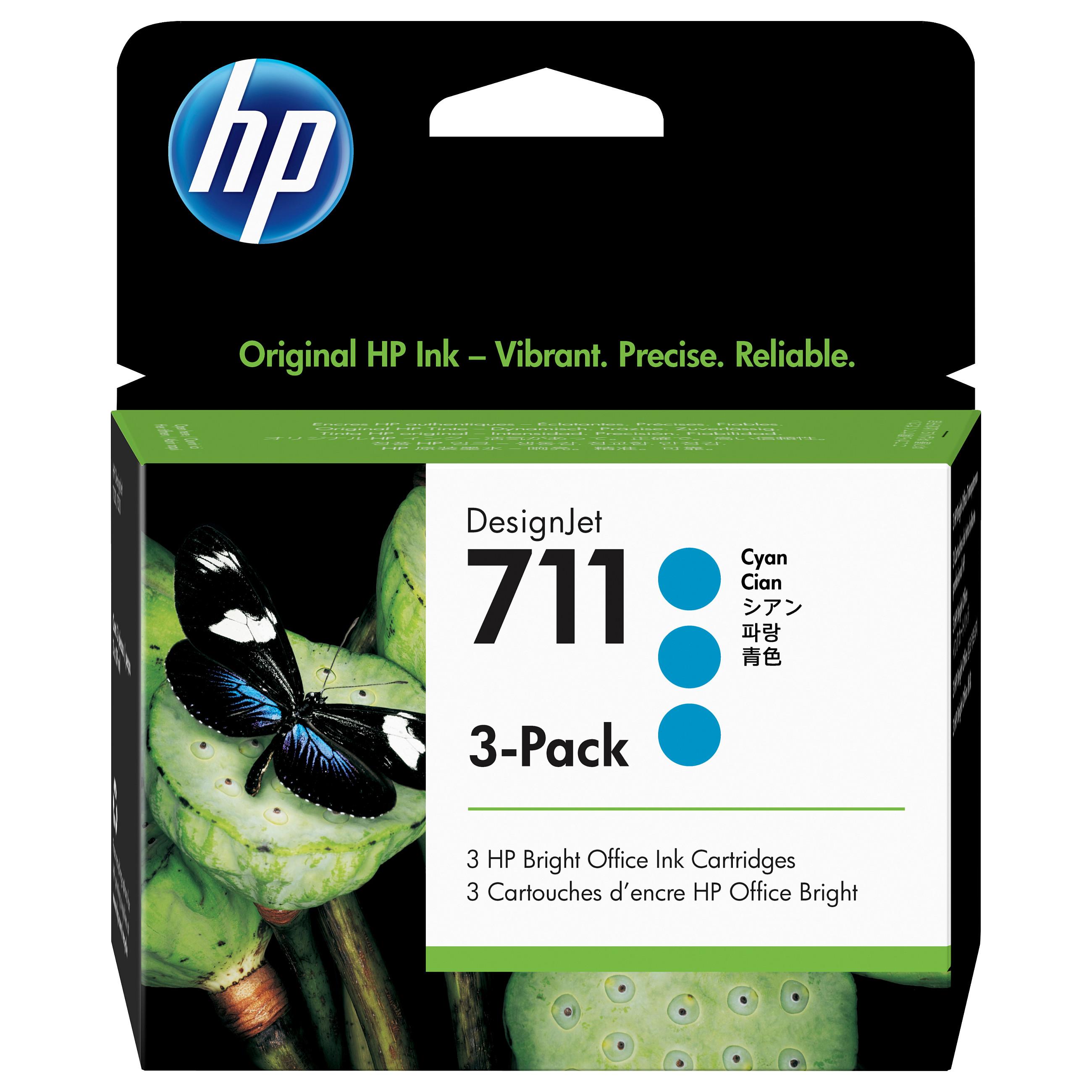 HP HP 711 Blækpatron Multipack 3xCyan CZ134A Modsvarer: N/A