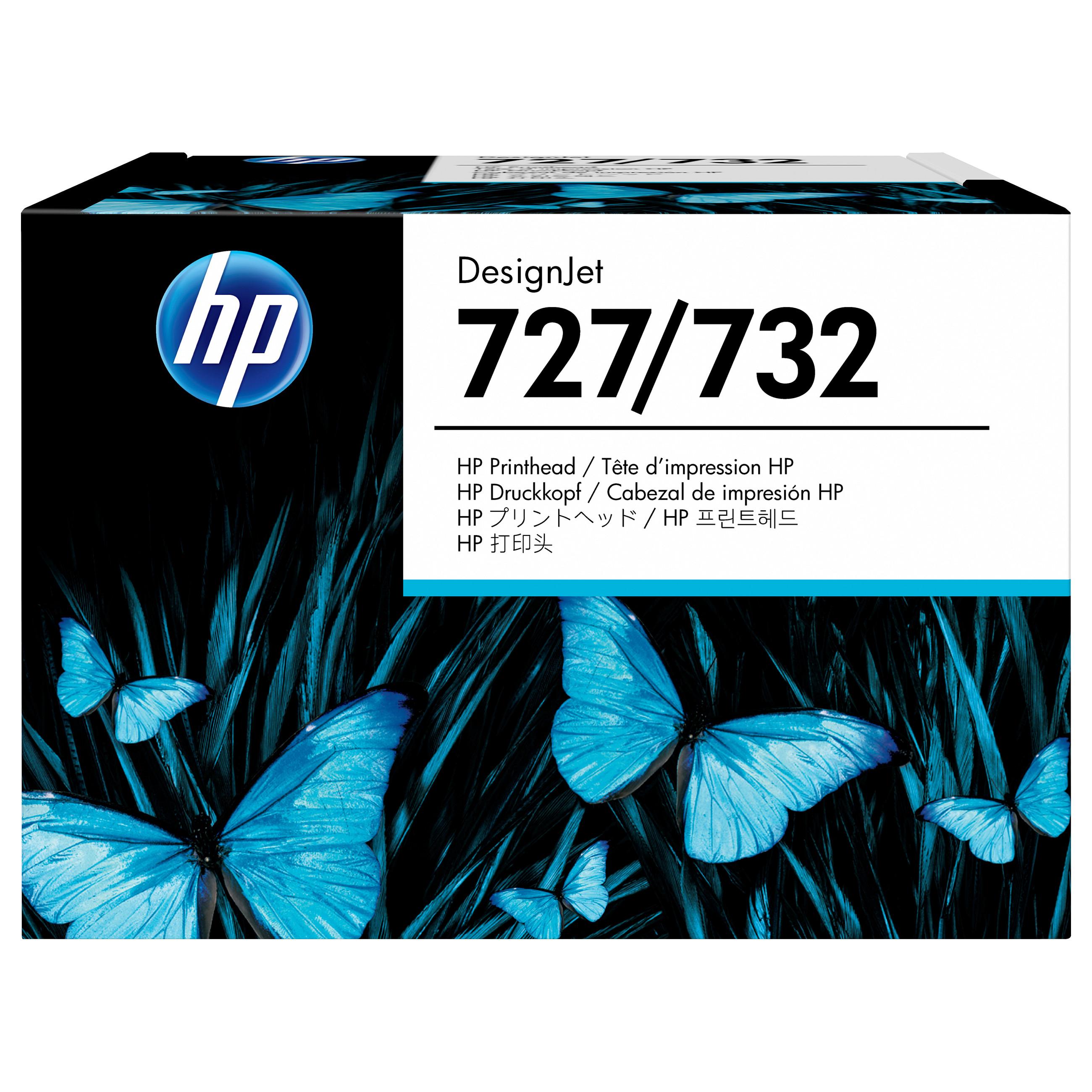 HP 727 - Mat sort, foto-sort, cyan, magenta, gul, grå - printhoved - for DesignJet T1500, T1530, T2500, T2530, T920, T930