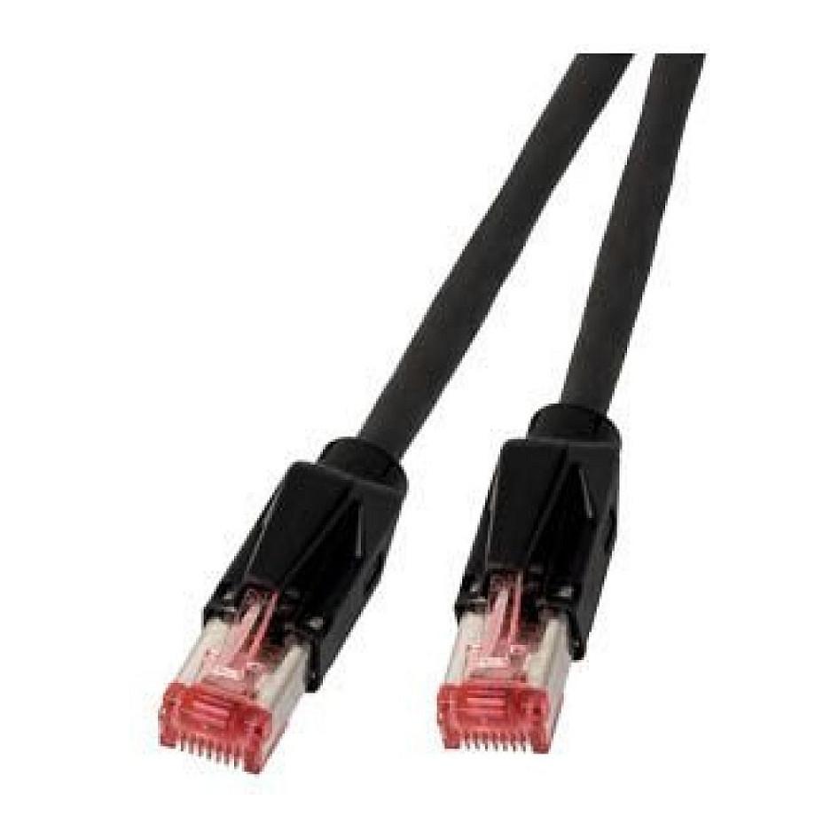 Netværkskabel EFB Elektronik K8050.0,25 Cat.6A S/FTP RJ45 - sort 0,25 m