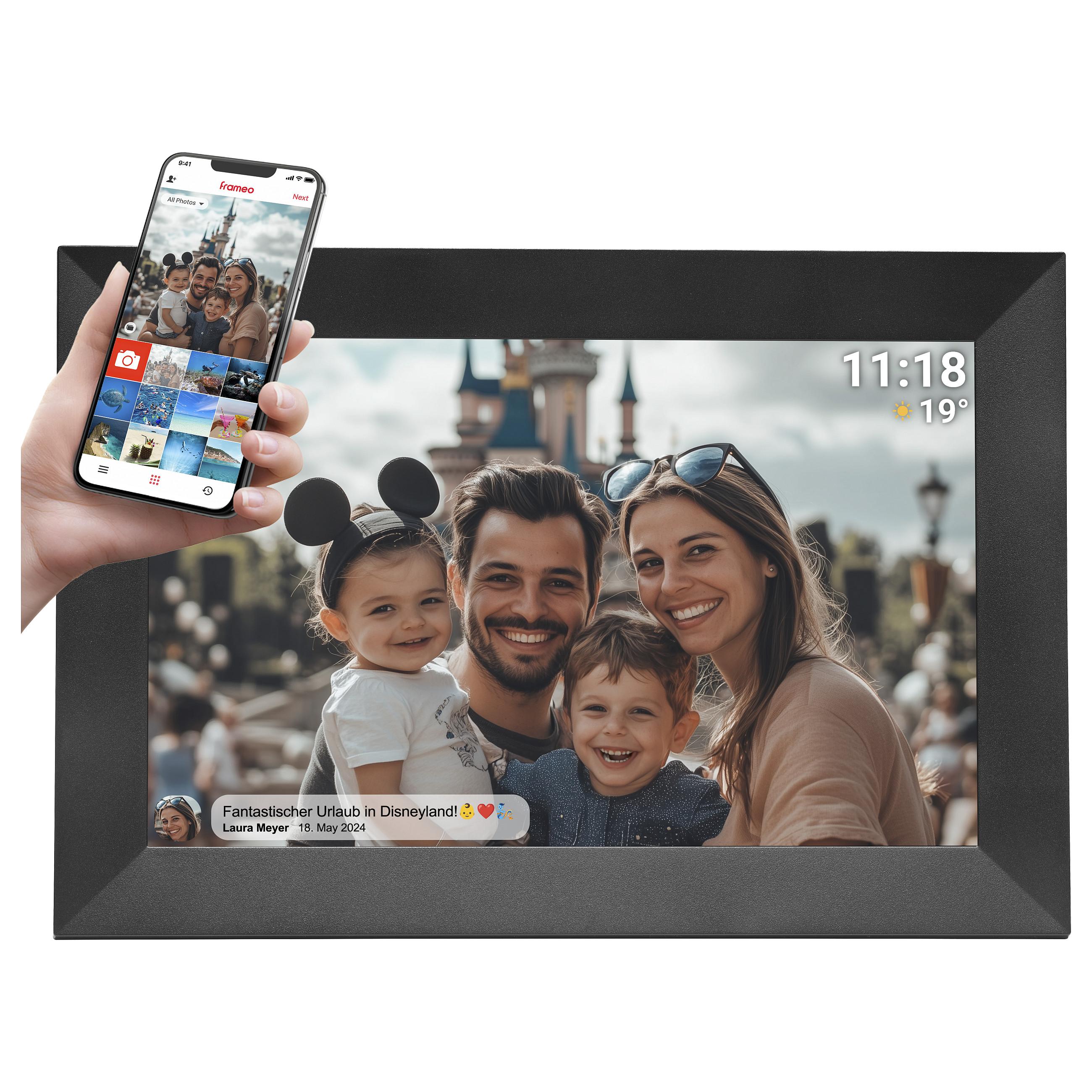 Denver PFF-1024BMK2 digital fotoramme 10,1" IPS touchscreen - Wi‐Fi, sort