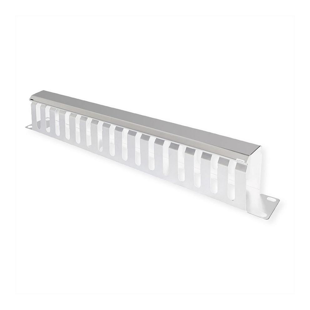 19-tommers frontplade VALUE 1 HE med rangérkanal 40 x 80 mm - grå