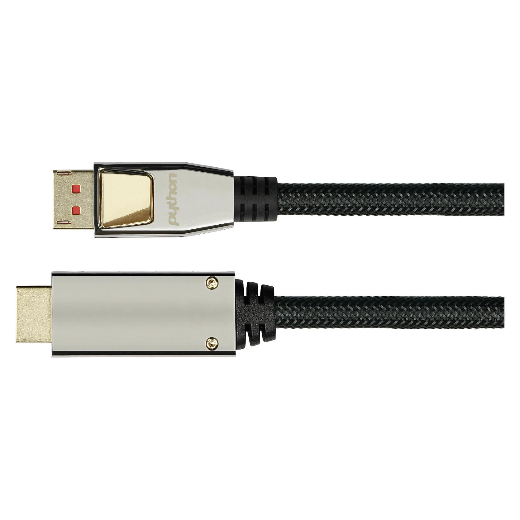 DisplayPort til HDMI-kabel Python GC-M0217 - 2 m, sort