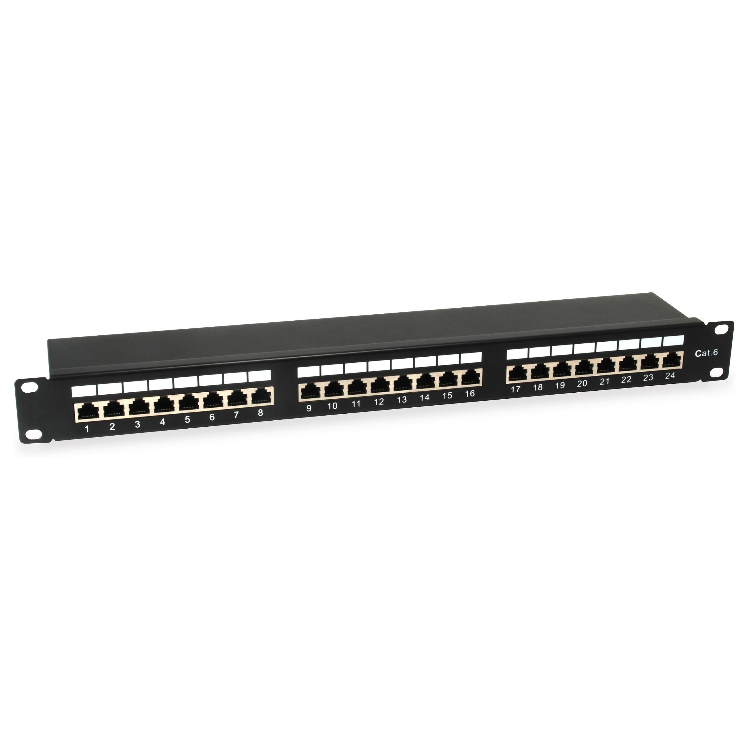 Patchpanel Equip 326425 24-port RJ45 Cat6 19" FTP 1U