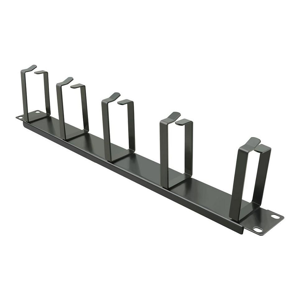 Kabelstyringspanel Helos 307543 19" 1U - sort