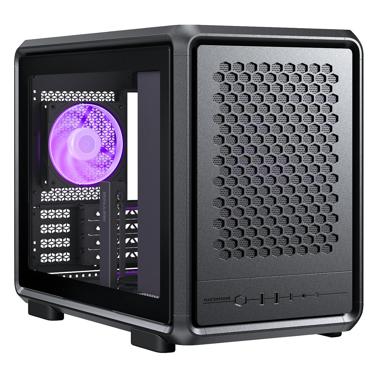 Cooler Master MasterFrame 400 Mesh PC-kabinet Midi-Tower Micro-ATX ARGB med hærdet glas - sort