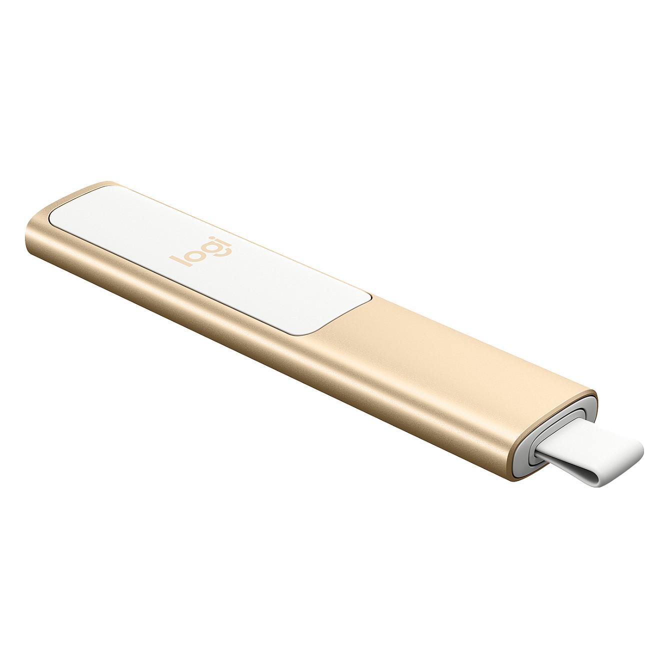 Logitech Spotlight - Fjernbetjening til præsentation - 3 knapper - guld