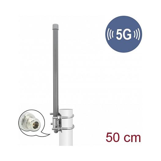 5G-antenne DeLOCK 90417 3,3-3,8 GHz N-hun 8 dBi 50 cm - grå