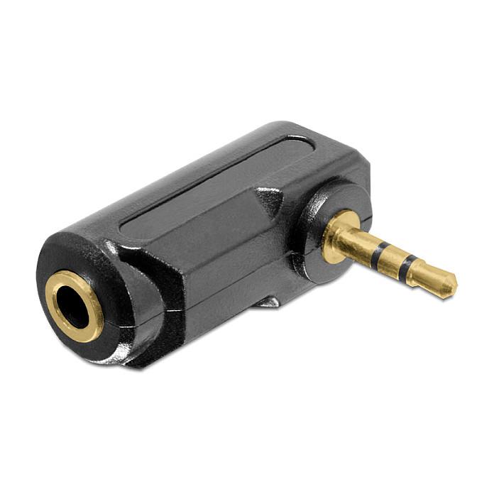 Vinklet 3,5 mm jackadapter DeLOCK 65364 - han til hun