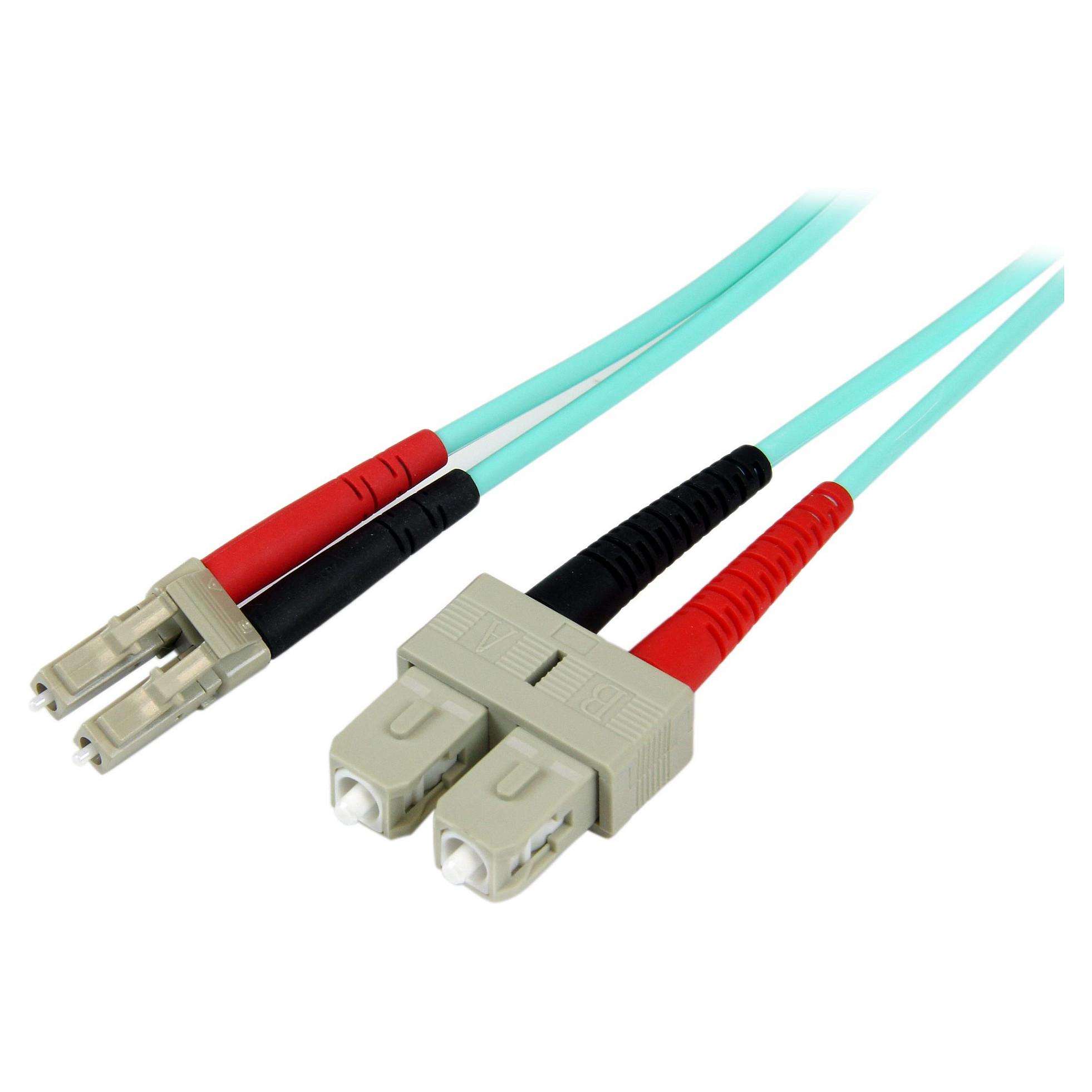 Fiberkabel StarTech.com 10 Gb LC/SC duplex 50/125 - aqua