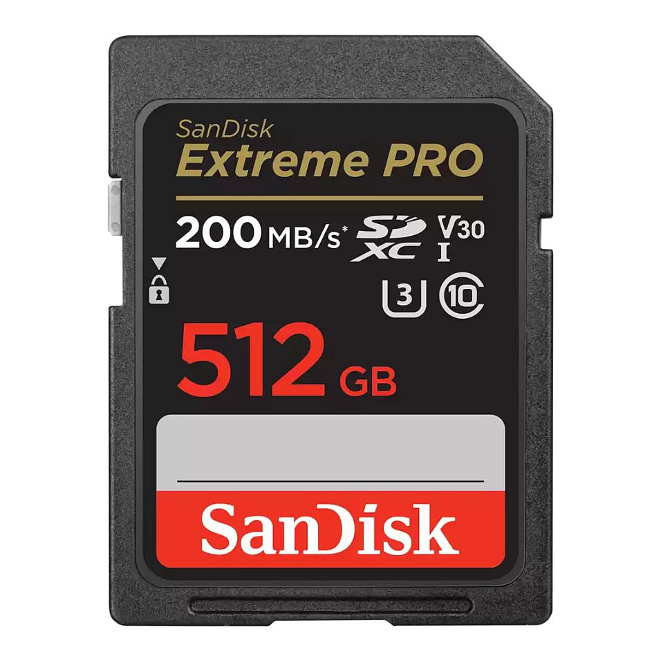 SanDisk Extreme Pro - Flashhukommelseskort - 512 GB - Video Class V30 / UHS-I U3 / Class10 - SDXC UHS-I