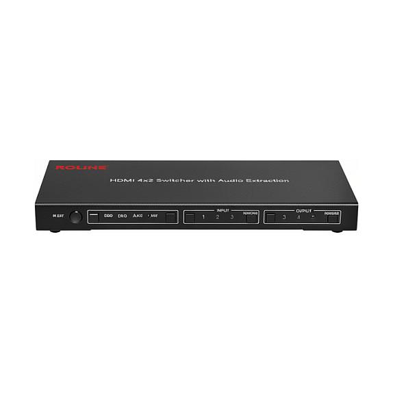 HDMI-switch ROLINE 4K 4-vejs med fjernbetjening