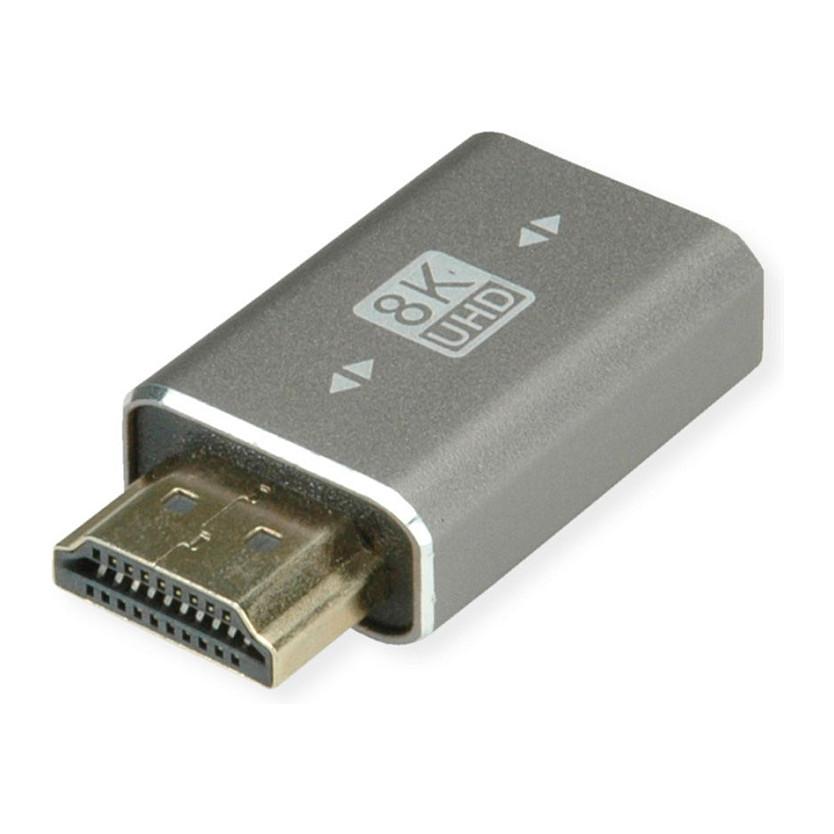 HDMI-adapter ROLINE 8K HDMI Type A han/hun - sølv