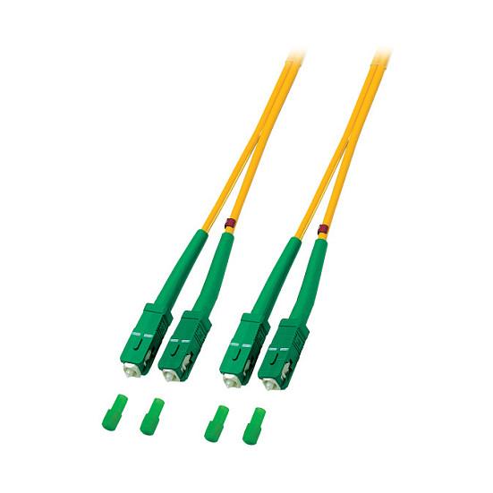 Fiberoptisk duplex patchkabel EFB Elektronik O2561.5 SC/APC-SC/APC OS2 5 m - gul