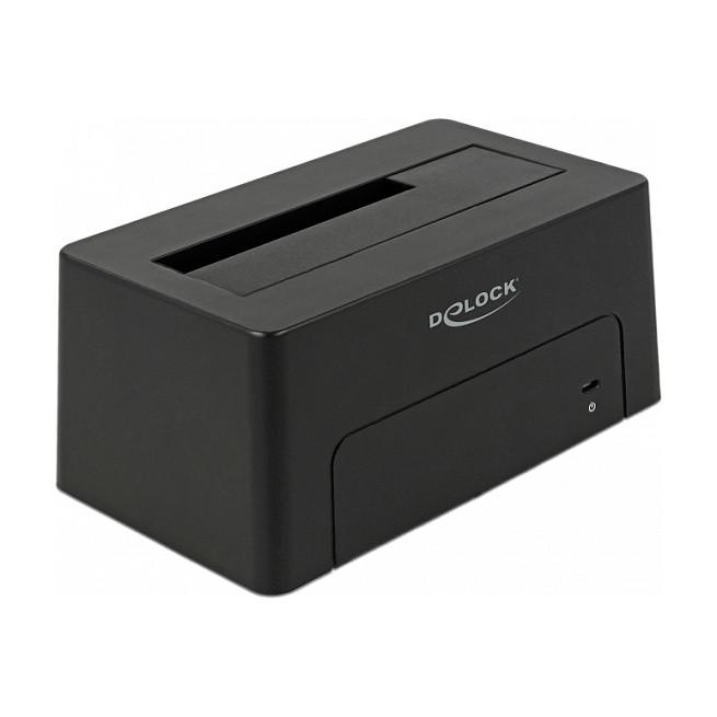 Delock - HDD dockingstation - båse: 1 - SATA 6Gb/s - USB 3.1 (Gen 2) - sort