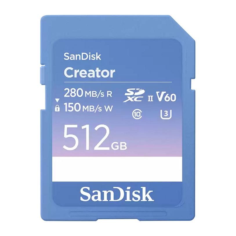 Hukommelseskort SanDisk Creator SD UHS-II 512 GB - blå