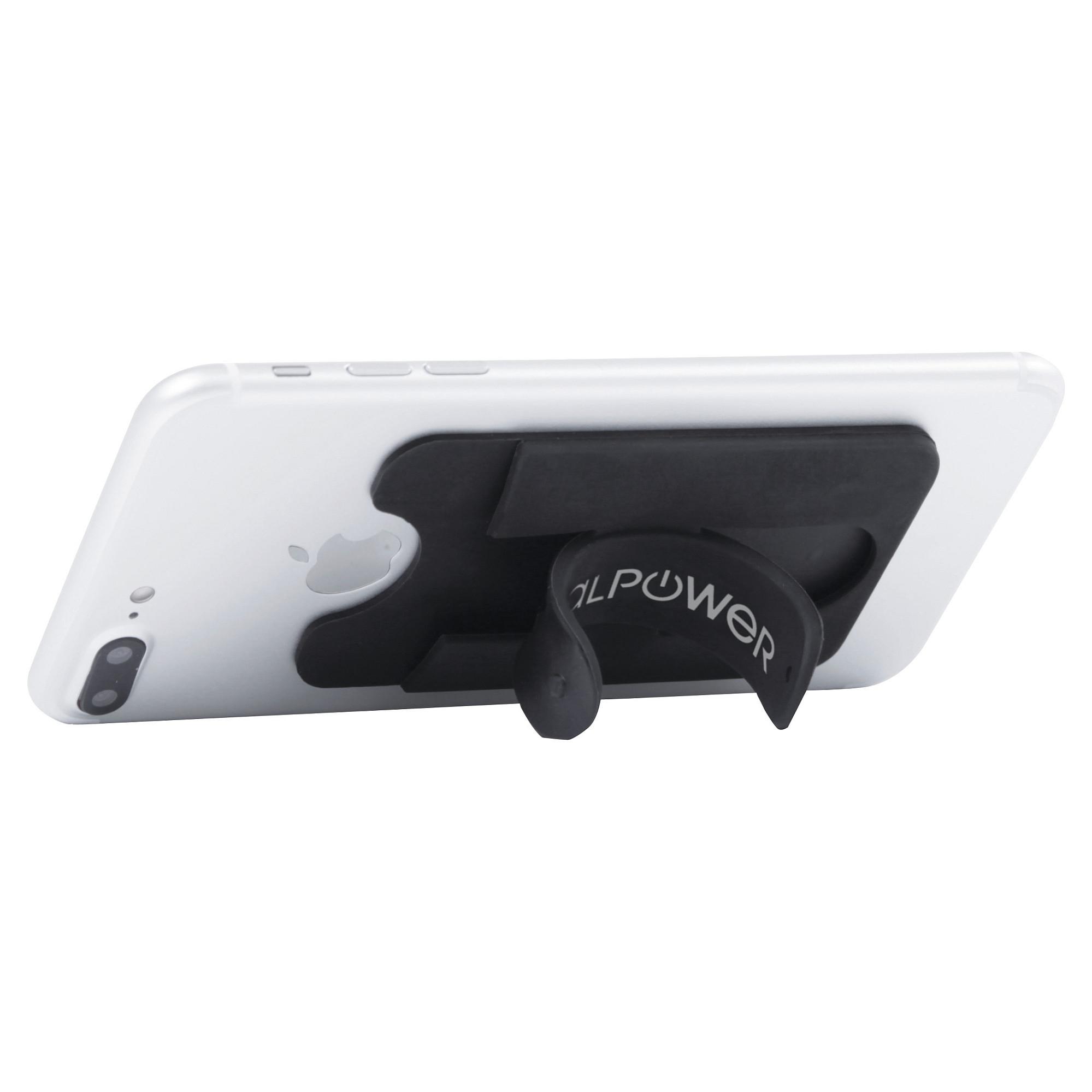 Smartphoneholder med kortholder RealPower Smart Wallet - sort