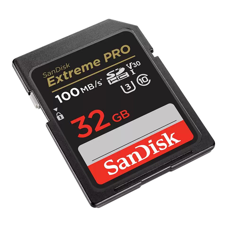 SanDisk Extreme Pro - Flashhukommelseskort - 32 GB - Video Class V30 / UHS-I U3 / Class10 - SDHC UHS-I