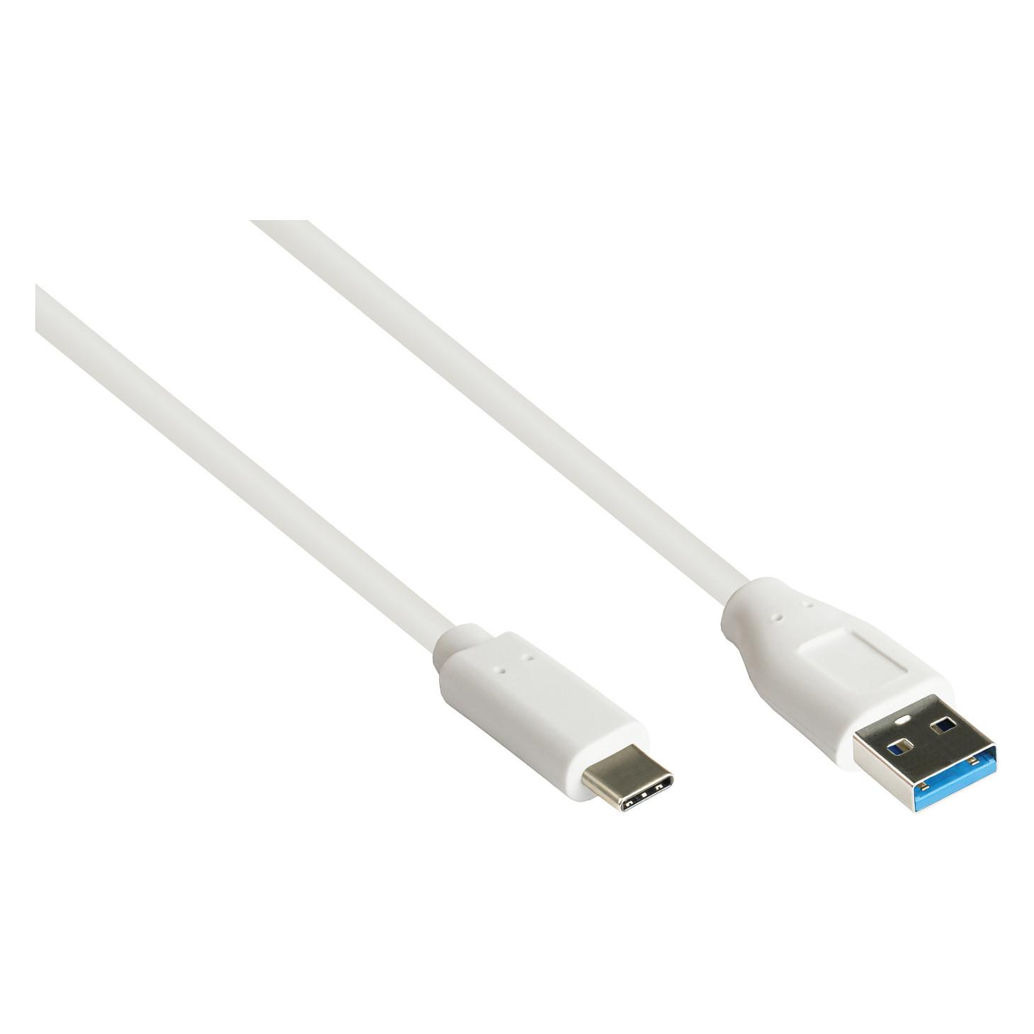 USB-kabel Good Connections USB-A til USB-C 0,5 m - hvid