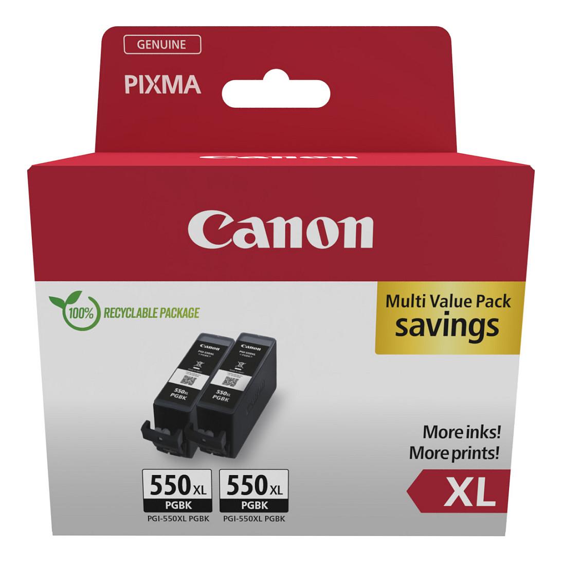 Canon Canon PGI-550XL Blækpatron sort twin pack 6431B010 N/A