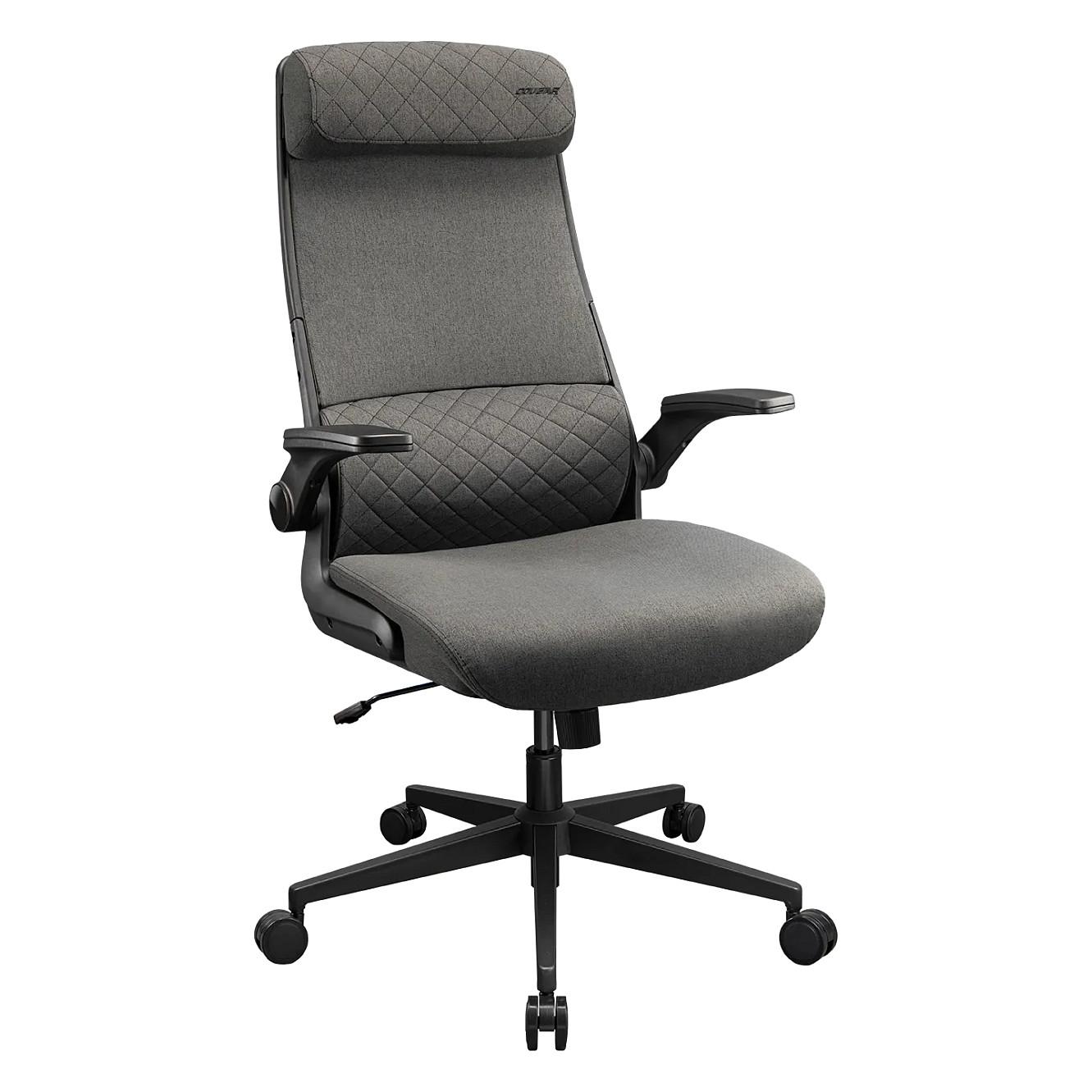 COUGAR Stryder gamerstol og kontorstol i stof - grå/sort med ergonomisk design og justerbar højde
